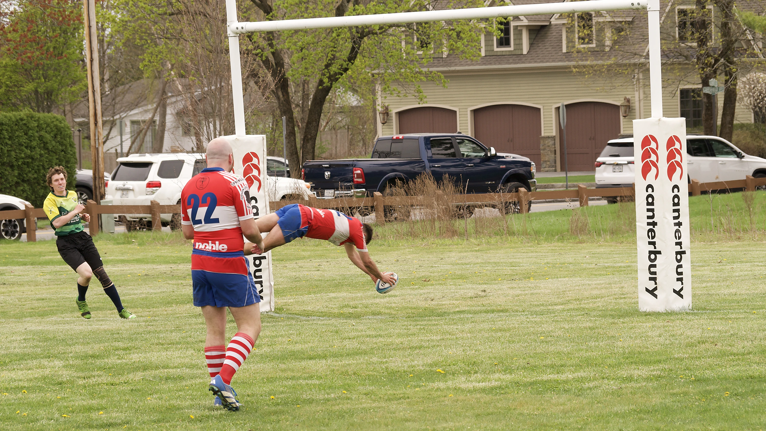 Diving try at the post — Cavalry vs Rebels